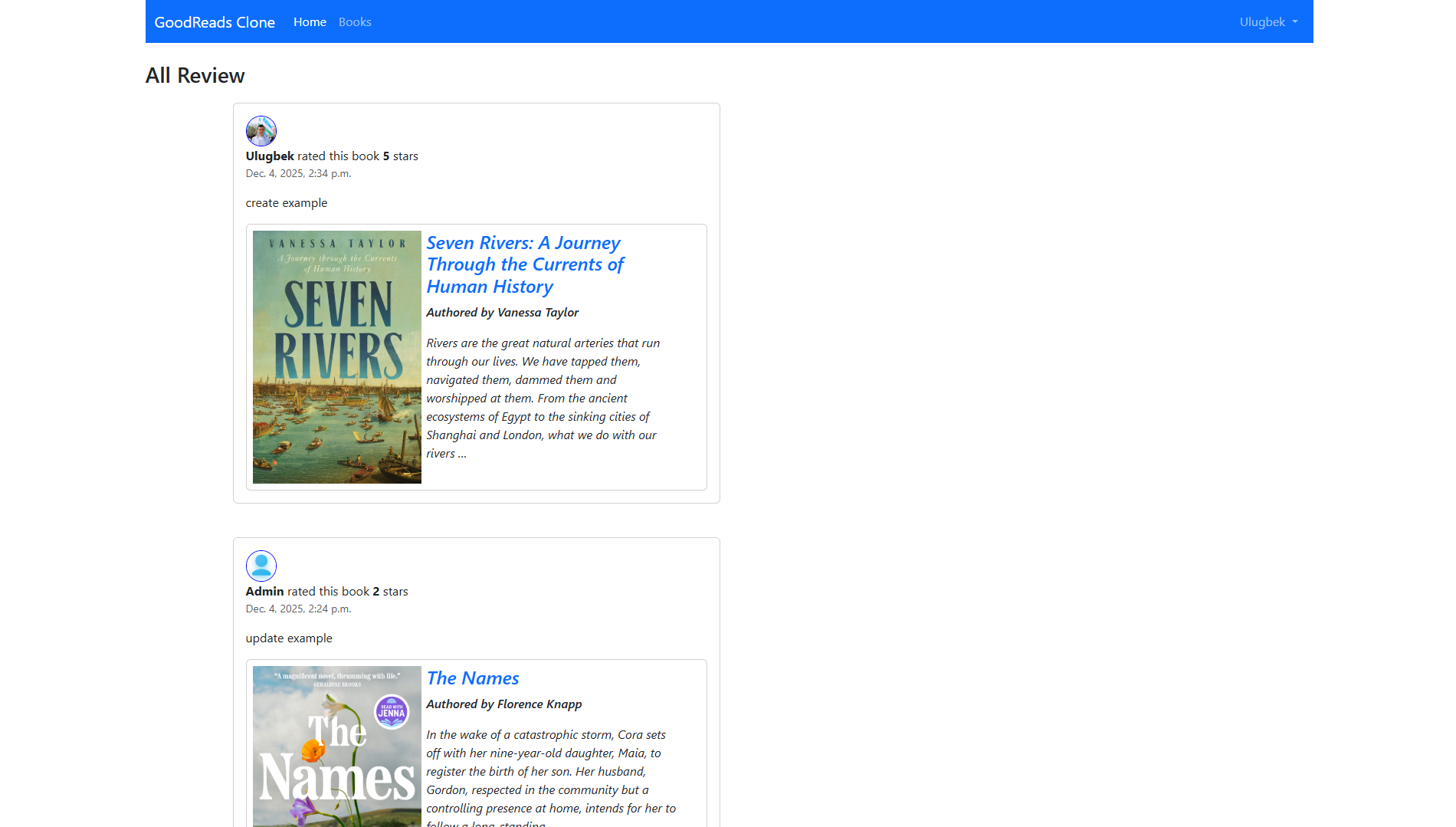 Goodreads Clone